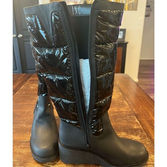 INC Womens Hiliah Patent Puffy Knee-High Boots - Picture 4 of 8